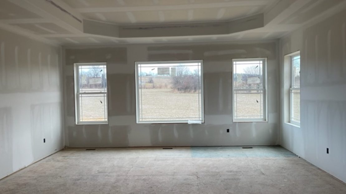 under construction, drywall finish, windows, cathedral ceiling